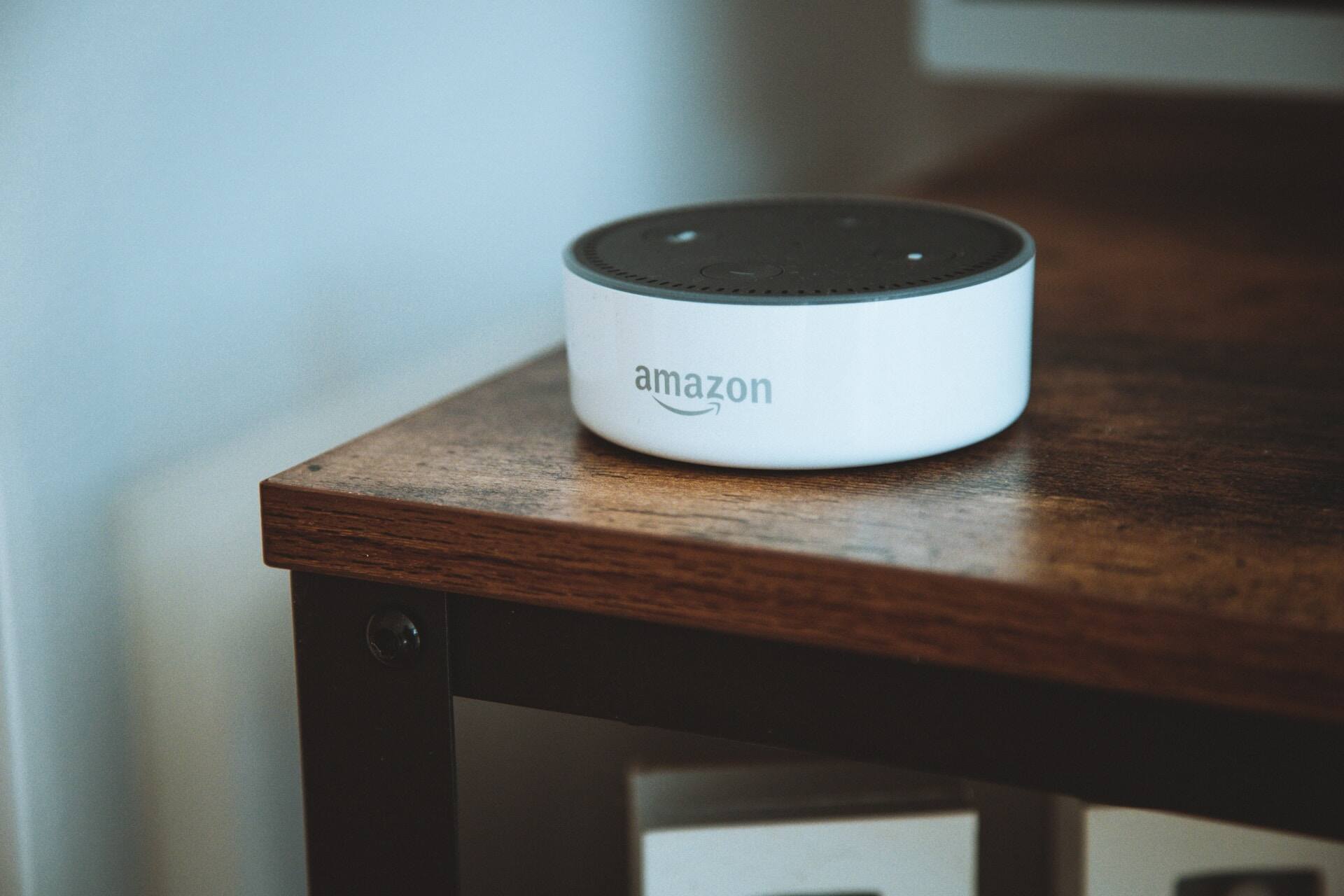 Amazon Echo Dot, showcasing the role of voice search in SEO.